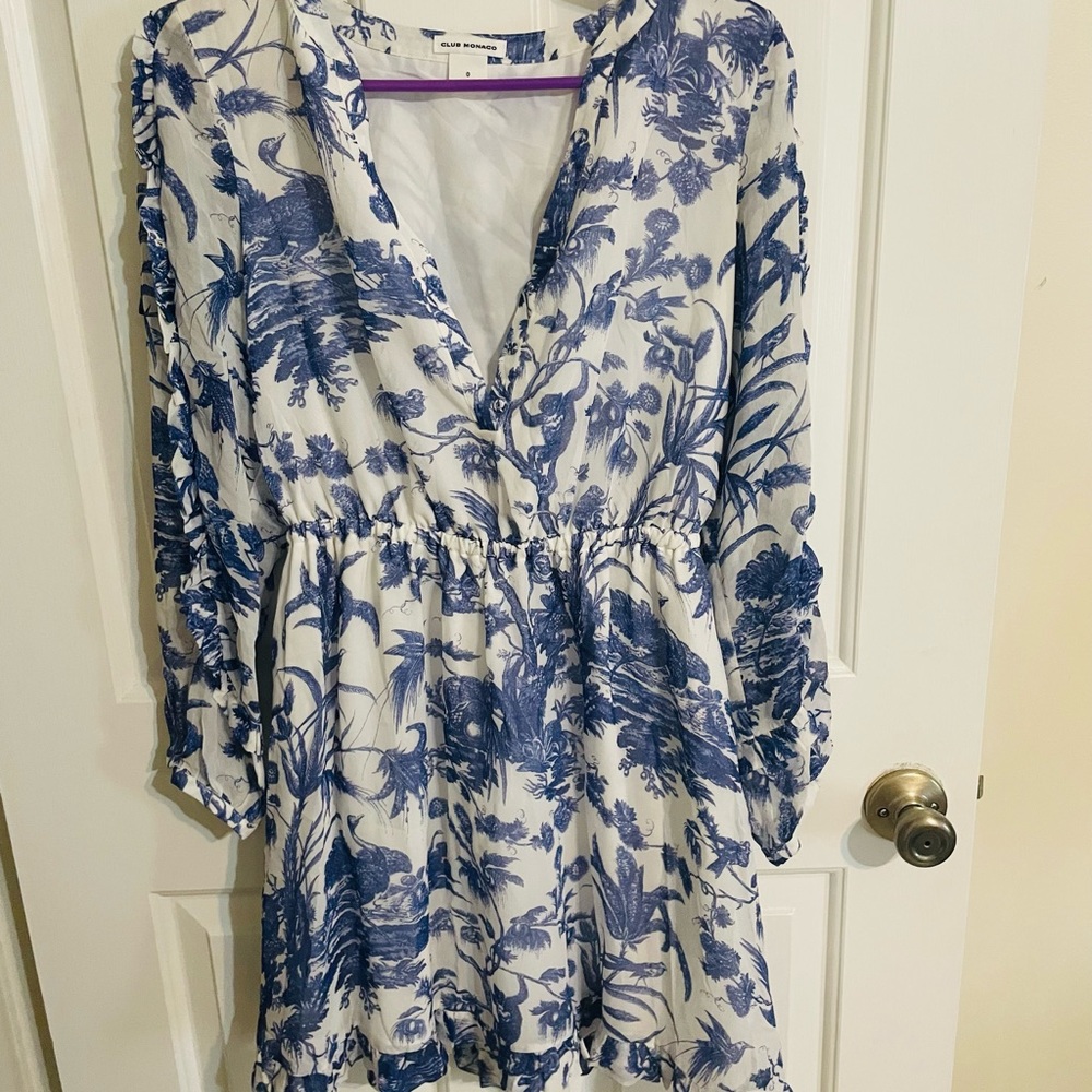 Club Mónaco jungle print mini dress